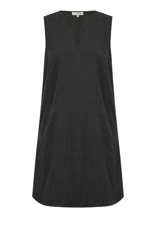 A-View Juliette dress I Spencerkjole i mørkegråt tern