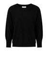 Tooday Cenna bluse I Sort strikbluse med rund hals