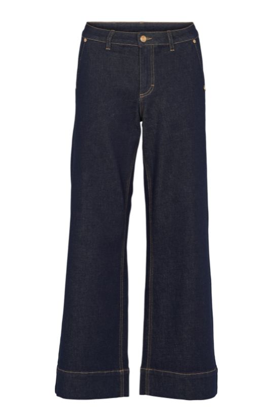 Prepair Malia | Jeans med viddeben i flot mørk denim vask L30 I Dresslab