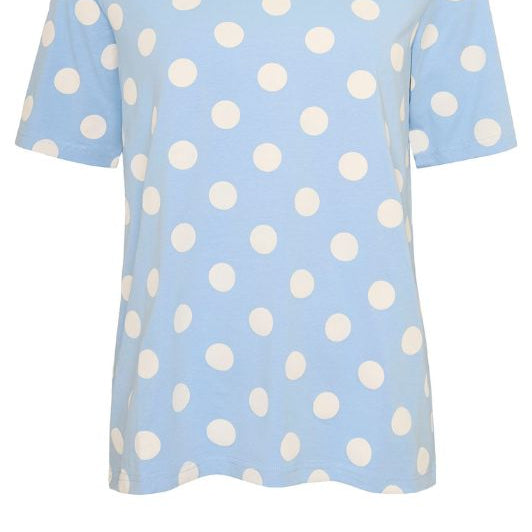 Ofelia Jenni t-shirt | Lyseblå tee med hvide prikker I Dresslab