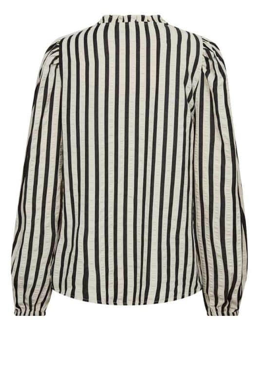 FreeQuent Noto skjorte | Stribet bluse i sort