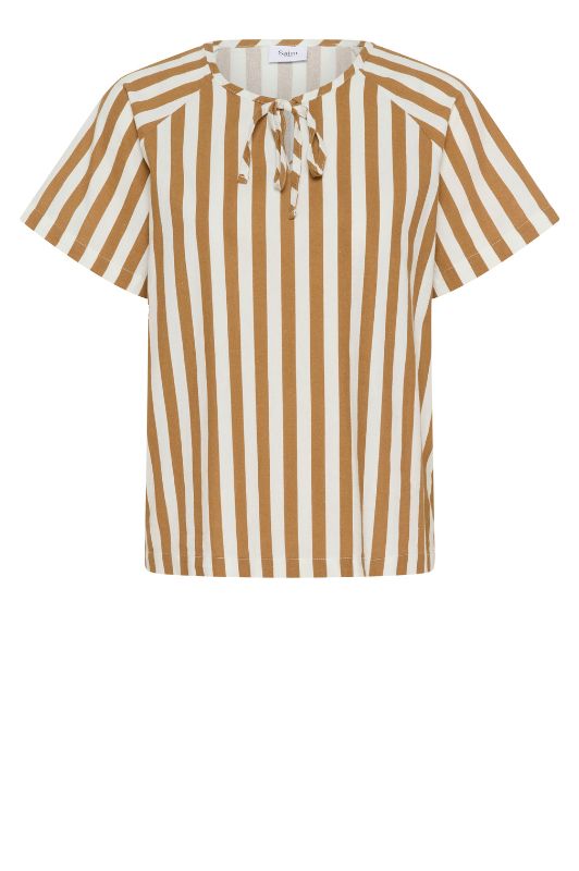 Saint Tropez Zalinda blouse | Sommerbluse i brune striber