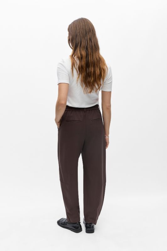 Object Lisa barrel pant mørkebrun L32 I Dresslab