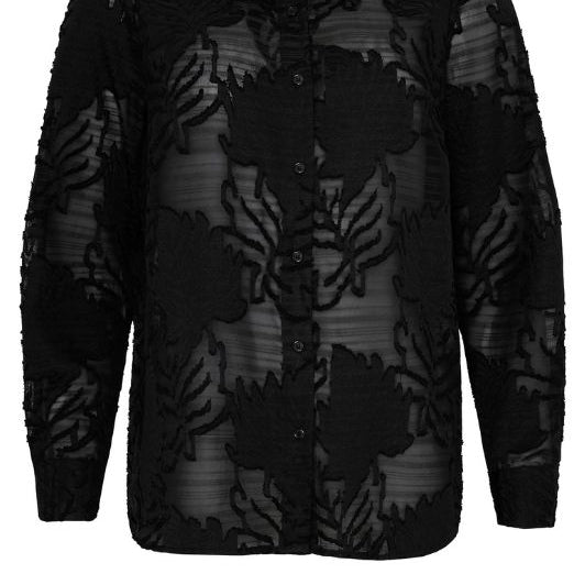 Ofelia Illa shirt I Sort skjorte med burnout