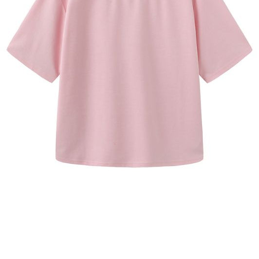 Luxzuz Boxy t-shirt I Klassisk t-shirt i bomuldsmix i lyserød