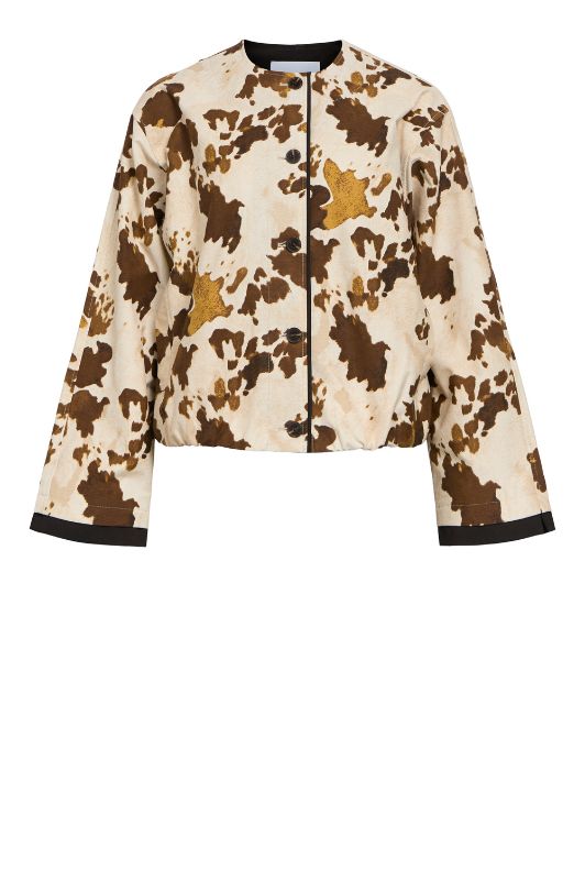 Object Molina bomber jacket I Kort jakke med splash brunt print