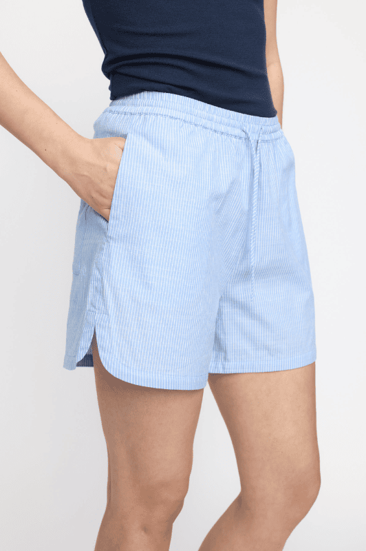 Soft Rebels Ebbi shorts |Bomuldsshorts i blå strib