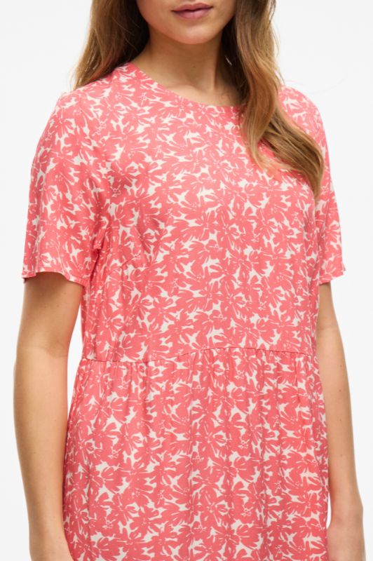 VILA Paddina midi dress | Kjole med rødt blomsterprint