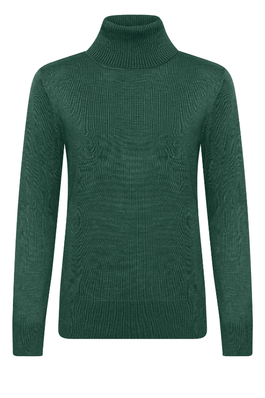 Saint Tropez Mila strik | Rullekrave pullover i petrol
