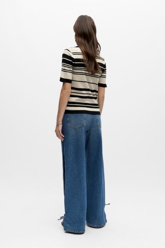 Object Jester new knit s/s top i sort strib I Dresslab