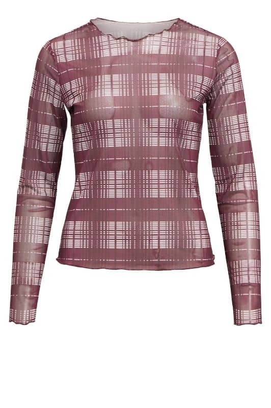 Object Montana meshbluse bordeaux tern