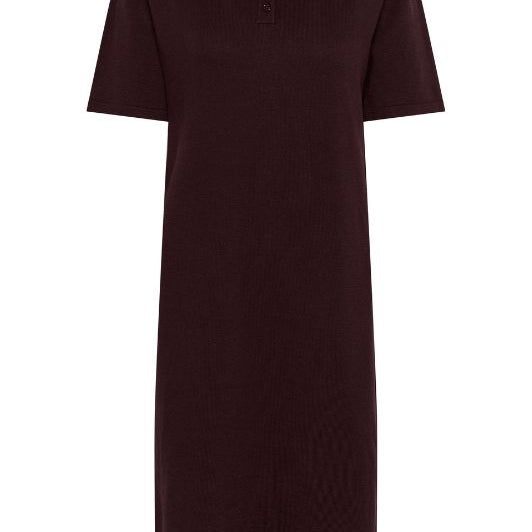 Saint Tropez Mila polo dress | Strikkjole i chokobrun