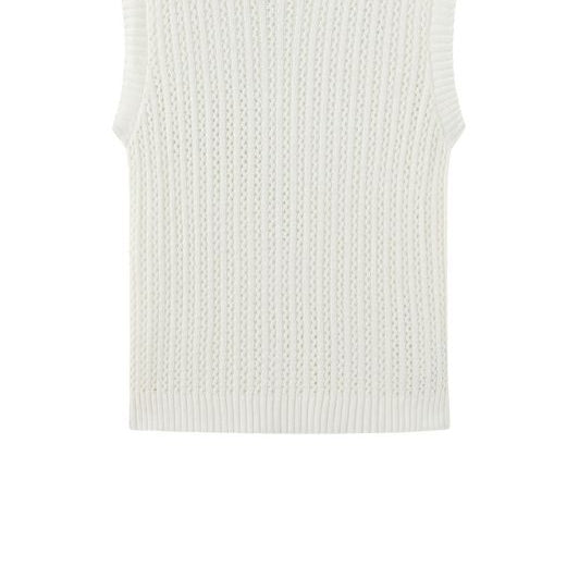 Luxzuz Corinn knit I Strikvest i hvid
