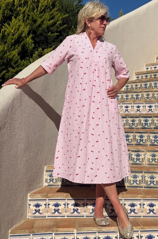 Gaspar Java heart dress | Sød stribet kjole med hjerter I Dresslab