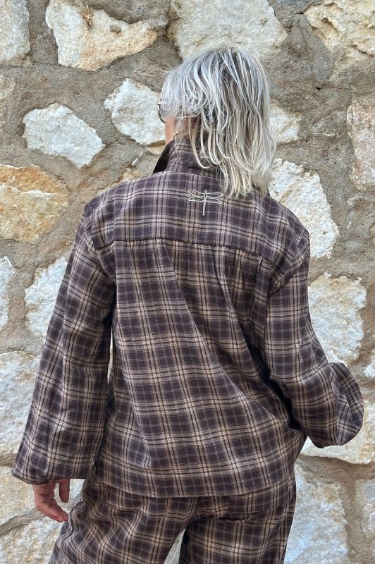 Gaspar Costamano check bluse
