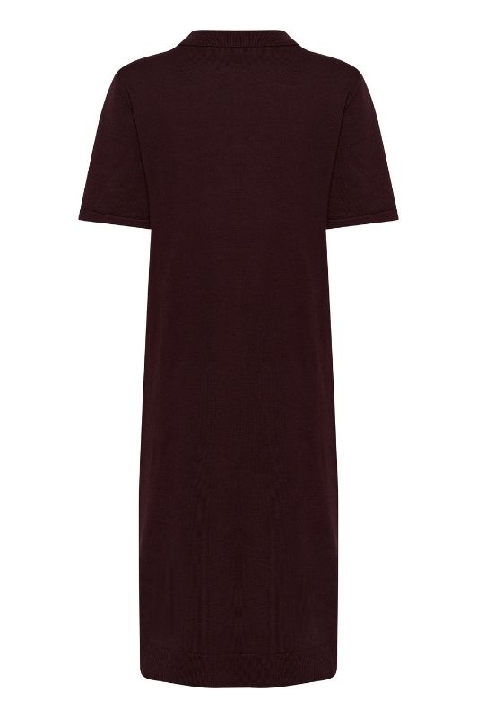 Saint Tropez Mila polo dress | Strikkjole i chokobrun