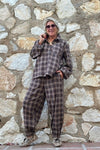 PRE ORDER Gaspar Colorado check pant  | Ternet buks i brune farver