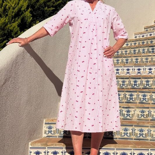 Gaspar Java heart dress | Sød stribet kjole med hjerter I Dresslab