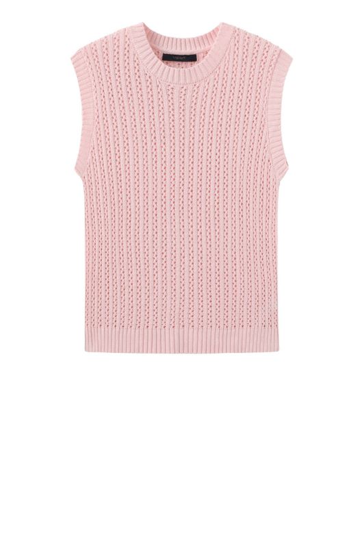 Luxzuz Corinn knit I Strikvest i lyserød