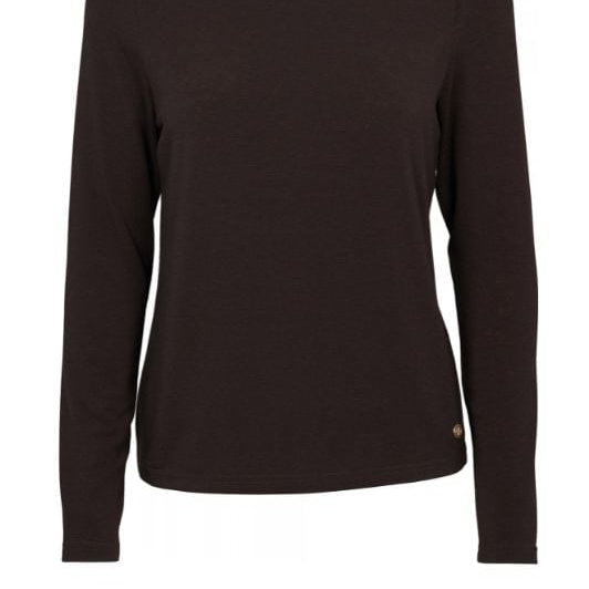 Prepair Bibiane T-shirt  i Blød langærmet basic i brun