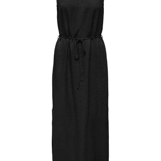 JDY Say dress | Hørkjole i sort med bindebånd