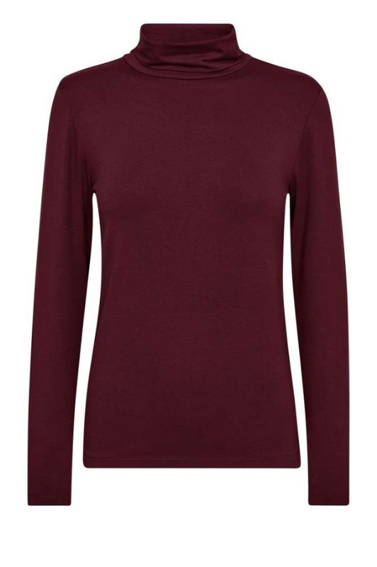 Freequent Liana bluse I Bordeaux rullekrave