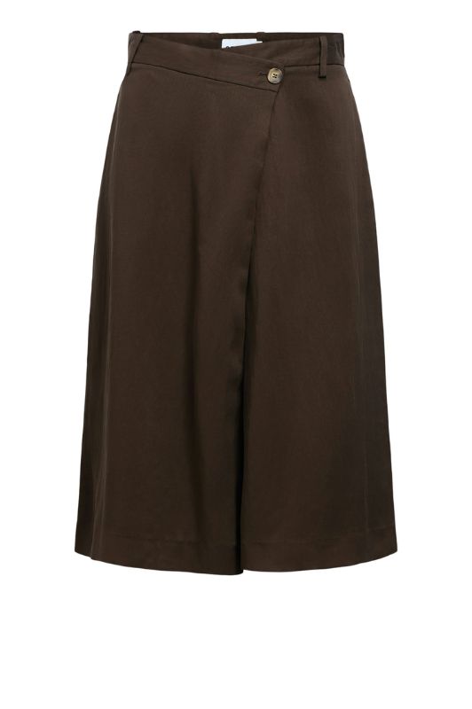 Object Wrap Bermuda pant | Shorts i mørkebrun I Dresslab