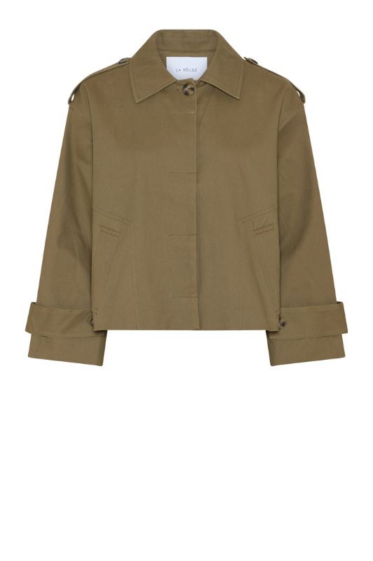 La Rouge Daniella trenchcoat | Kort cargojakke i khaki
