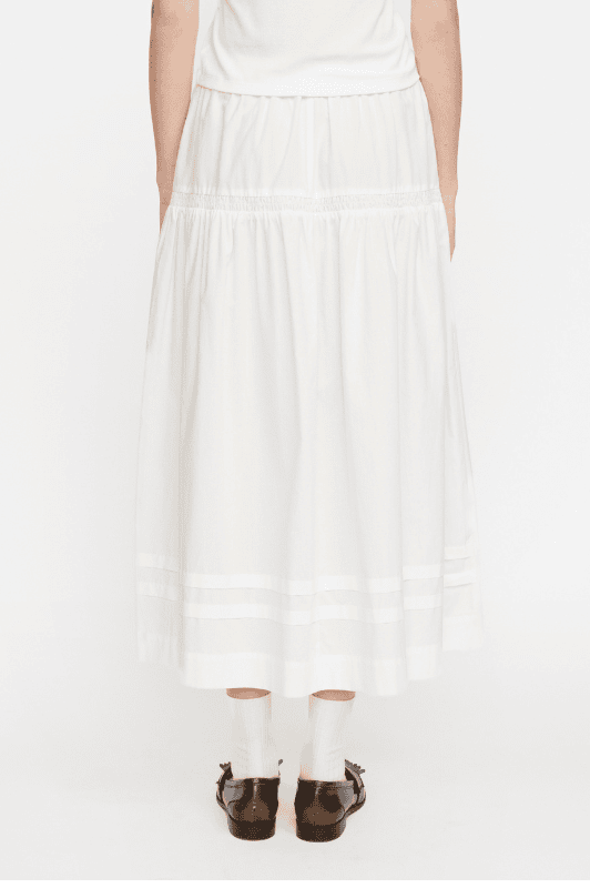 Soft Rebels Felicity skirt | Hvid poplin skirt