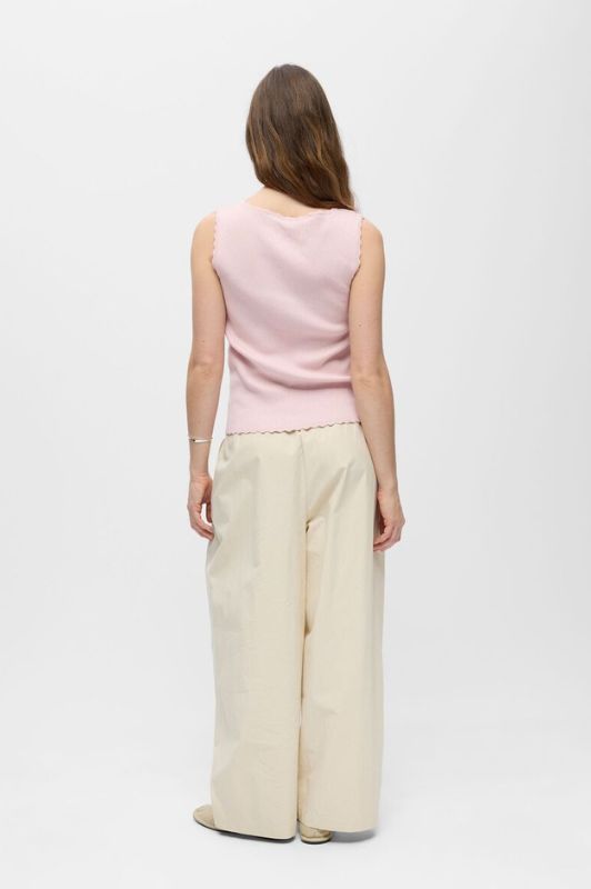Object Kelly s/l top I Strikket top med tungekant i rosa I Dresslab