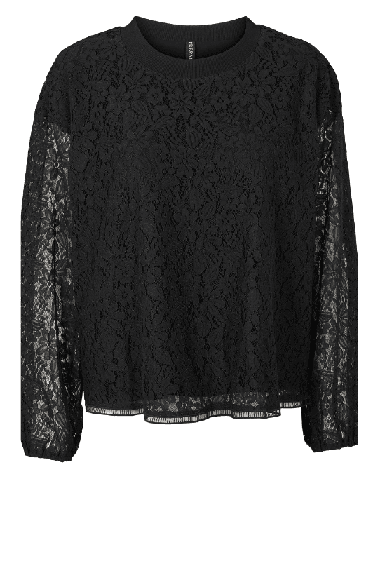 Prepair Claire bluse I Flot blondetop i sort