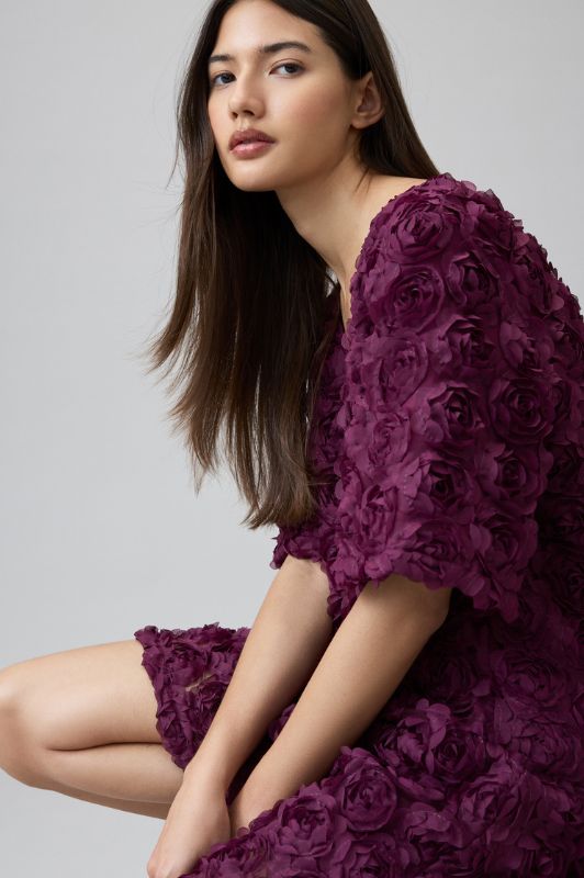 VILA Visophia Dress | A-shape kjole bordeaux med wow-effekt