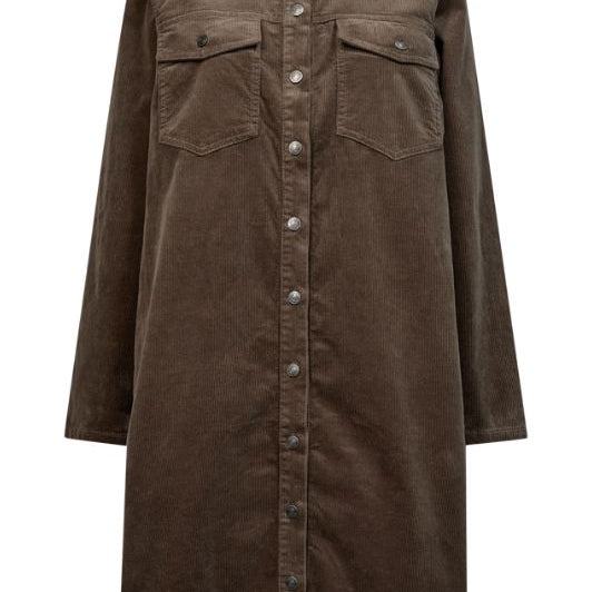 FreeQuent Cordy dress I Fløjlskjole sand