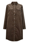FreeQuent Cordy dress I Fløjlskjole sand
