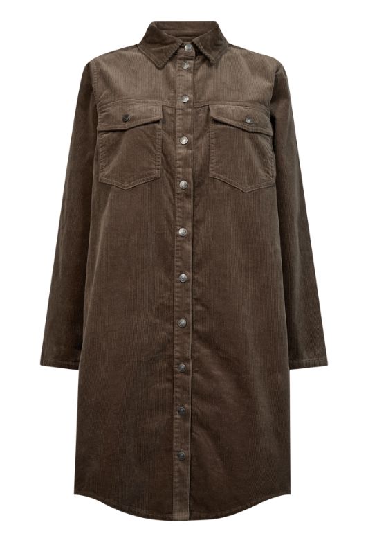FreeQuent Cordy dress I Fløjlskjole sand