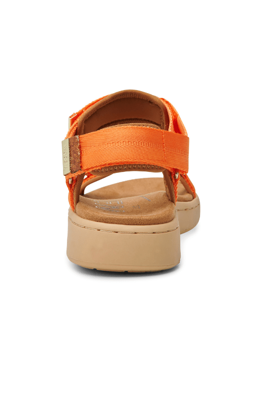Woden Line sandal | Damesandal i orange I Natural Soft sål