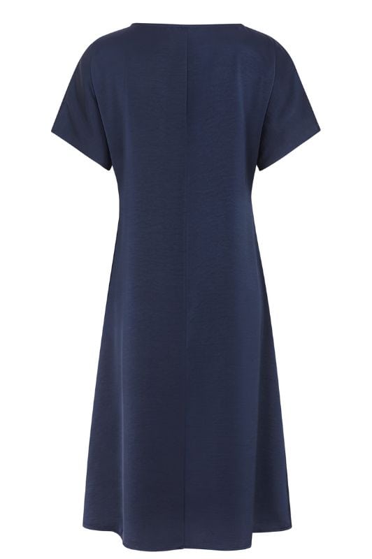 Tooday Aya dress I Kjole i smuk marineblå med bindebælte