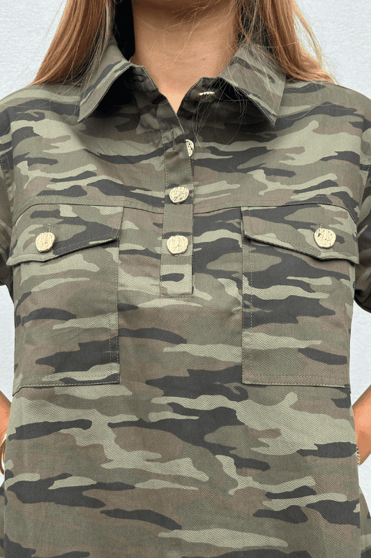 PRE ORDER Gaspar Nice camo dress | Cool camouflage kjole