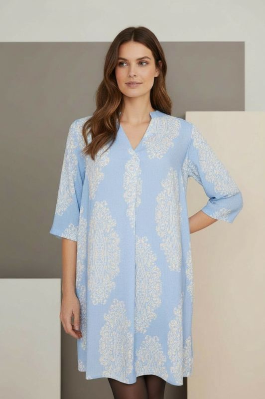 Ofelia Oda tunika I Lyseblå paisley print