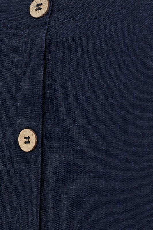 Freequent Lava U dress | Ærmeløs hørkjole i navy I Dresslab
