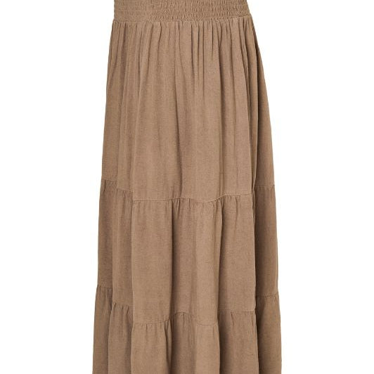 Ofelia Gira hør skirt | Hørnederdel i brun I Dresslab