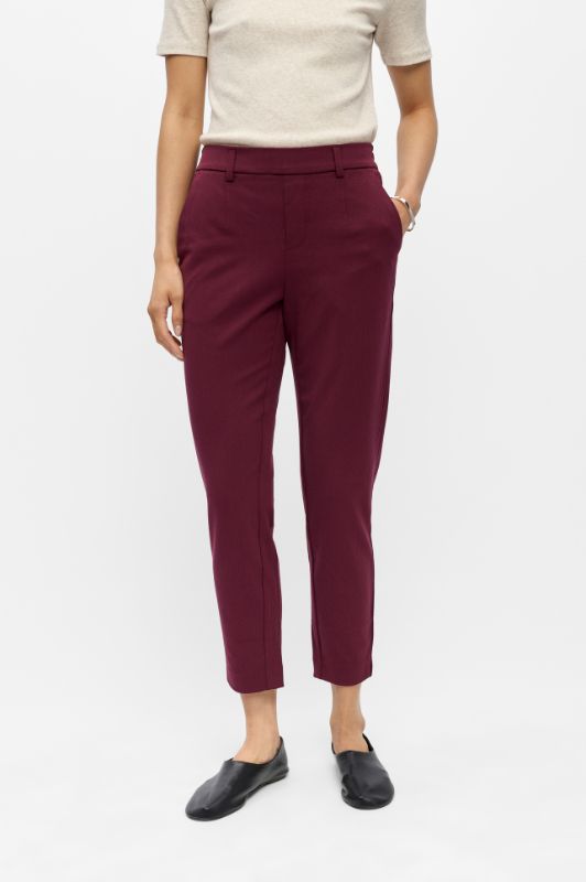 Object Lisa slim pant | Bordeaux pæn buks I Dresslab
