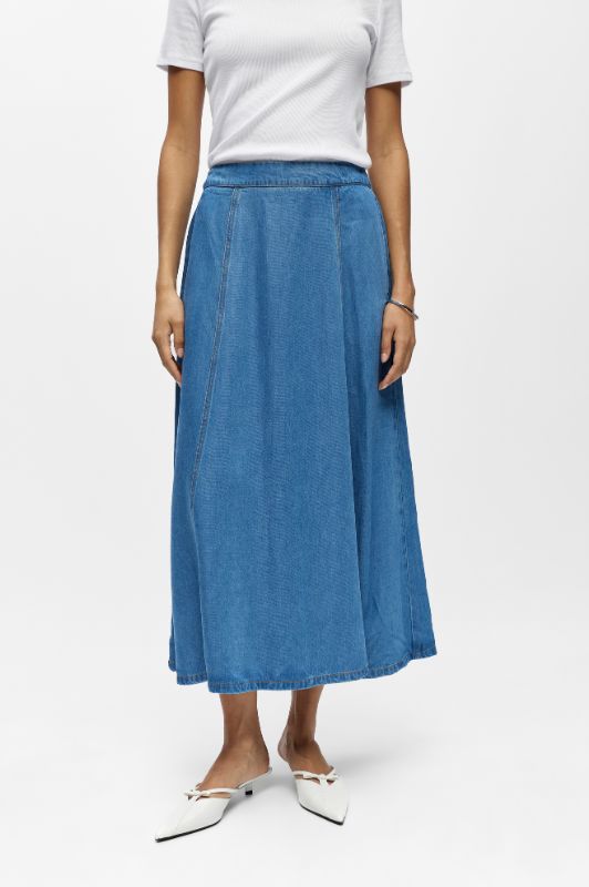 Object Frame skirt I Denim nederdel i tencel I Dresslab