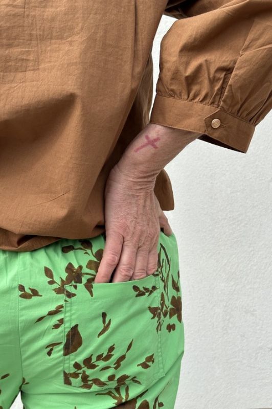 Gaspar Honolulu blomsterbuks | Grøn print I Dresslab