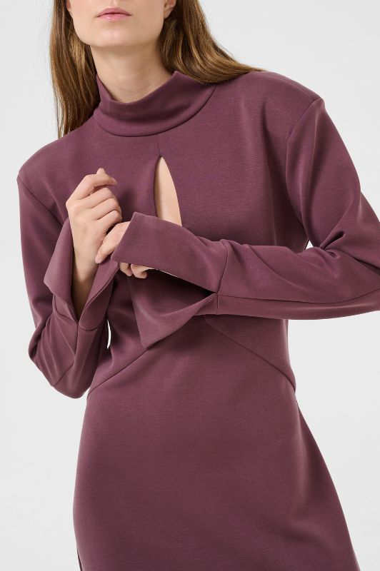 Karen By Simonsen Brittany dress | Langærmet maxikjole i bordeaux