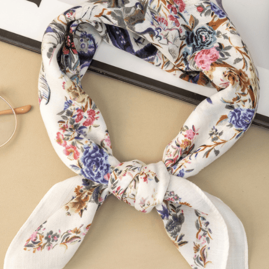 Atelier Paris I Unikt tørklæde millefleur rosa print