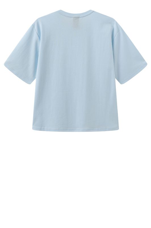 Luxzuz Boxy t-shirt I Klassisk t-shirt i bomuldsmix i lyseblå