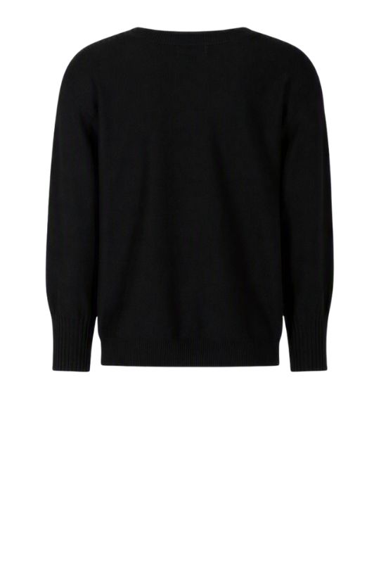 Tooday Cenna bluse I Sort strikbluse med rund hals