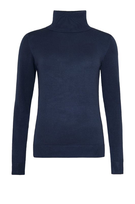 Ofelia Fri rullekrave strik pullover I Navy
