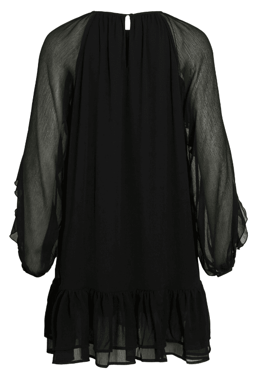 VILA Vibinna Dress | Chiffon kjole i sort